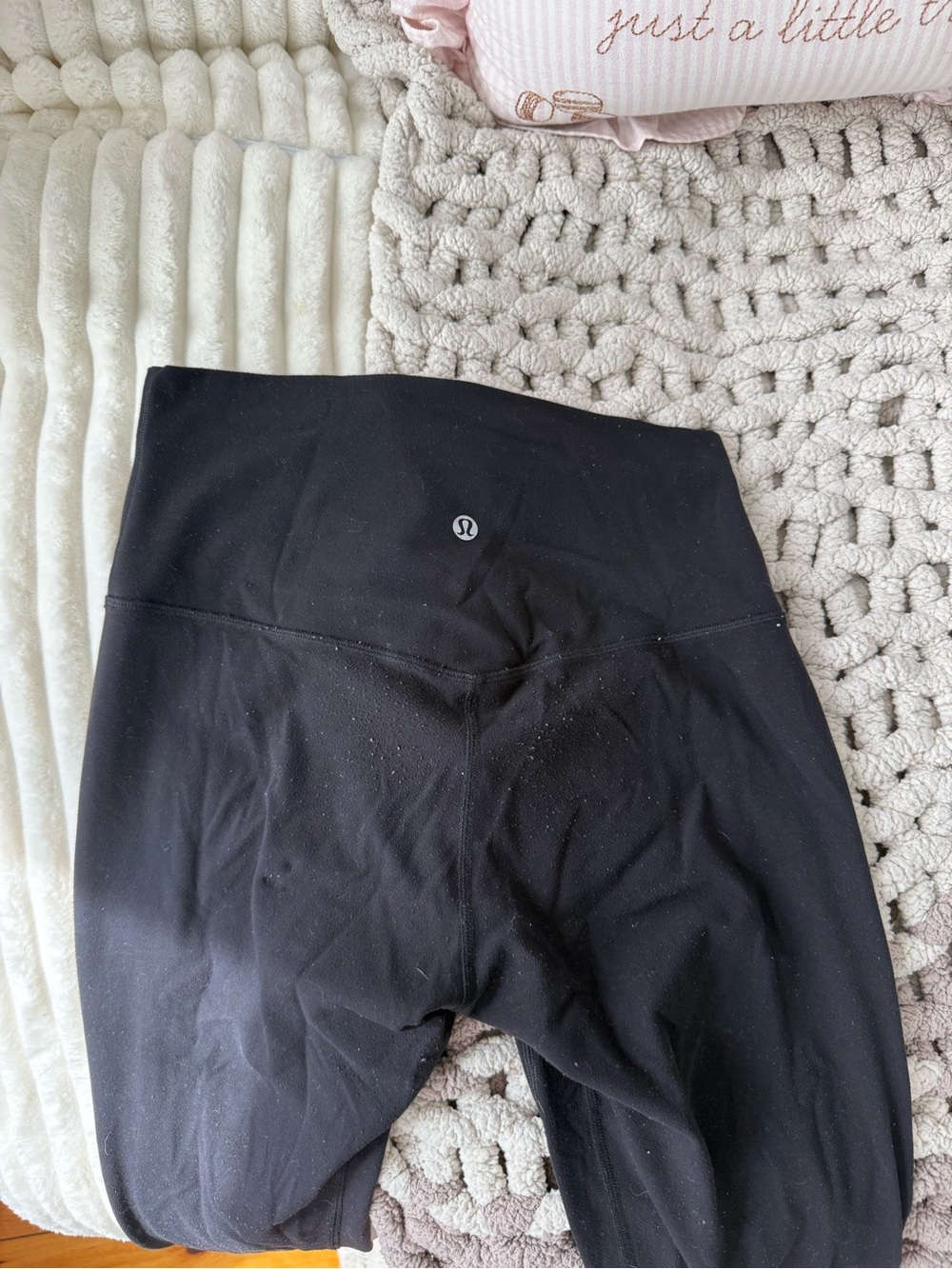 lululemon athletica Kids Black High-Waist Leggings with Logo